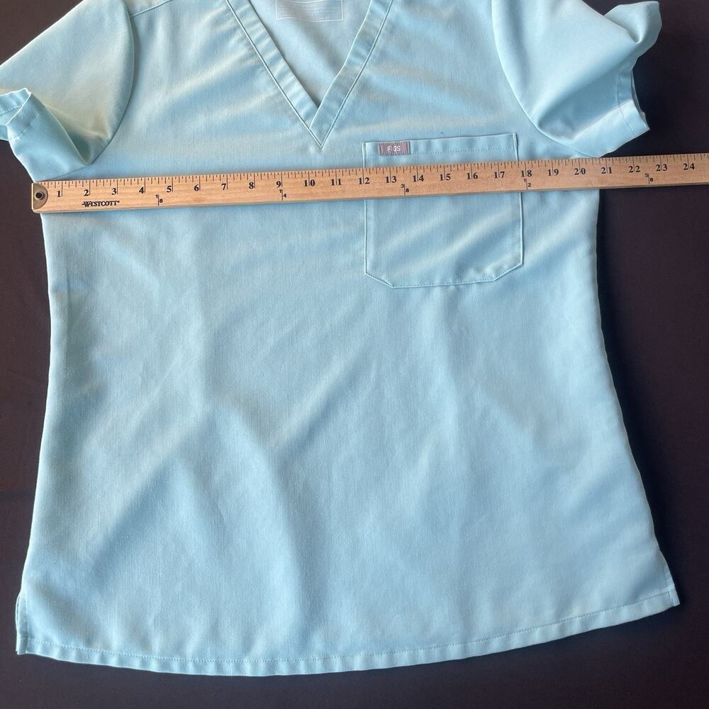 Figs Womens Catarina One Pocket Scrub Top Medium Blue Nursing Medical ER - Picture 9 of 12
